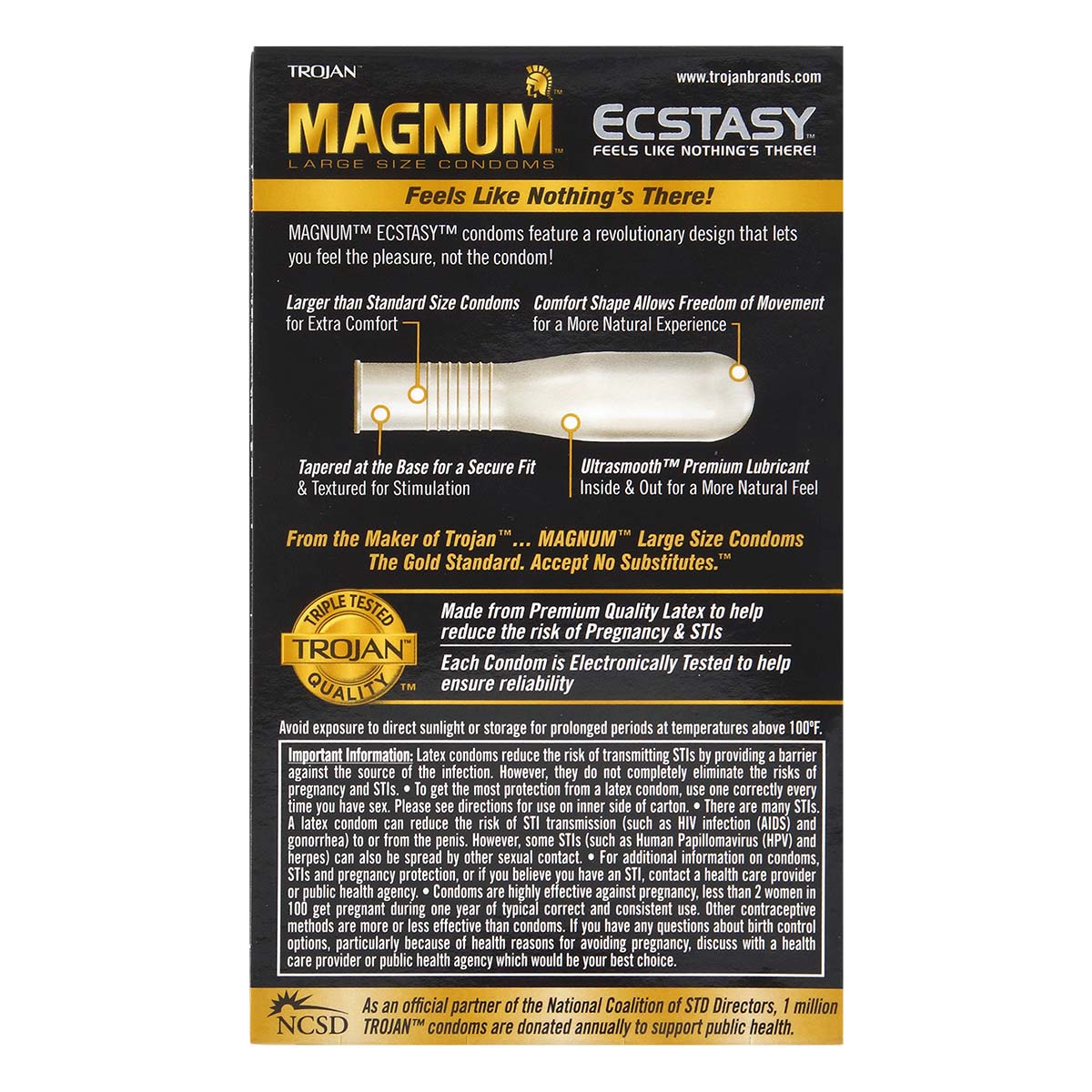 Trojan Magnum Ecstasy 73/53mm 10's Pack Latex Condom-p_3