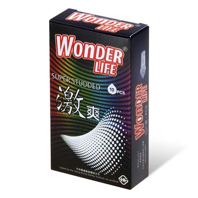 Wonder Life 激ドット ロングプレイタイプ ラテックスコンドーム 10 個入-thumb