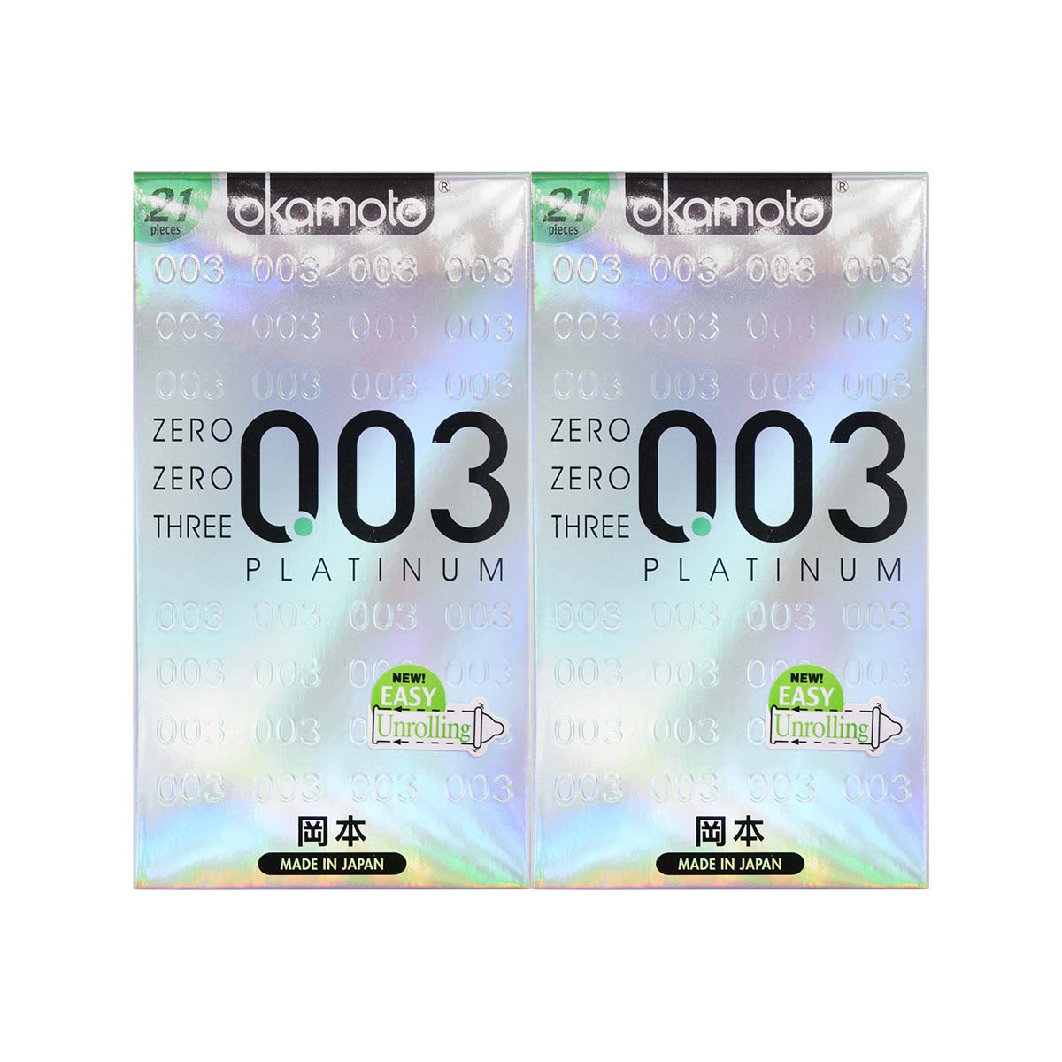 Okamoto 0.03 Platinum 21s Twin Pack Set 42 pieces condom-thumb_2