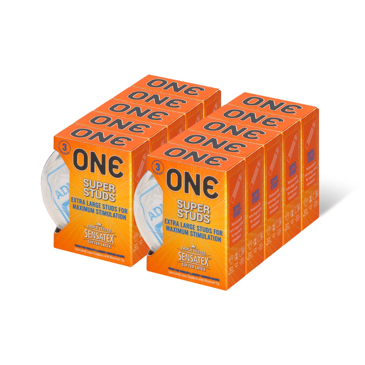 ONE Super Studs 30's Latex Condom (Short Expiry)-p_1