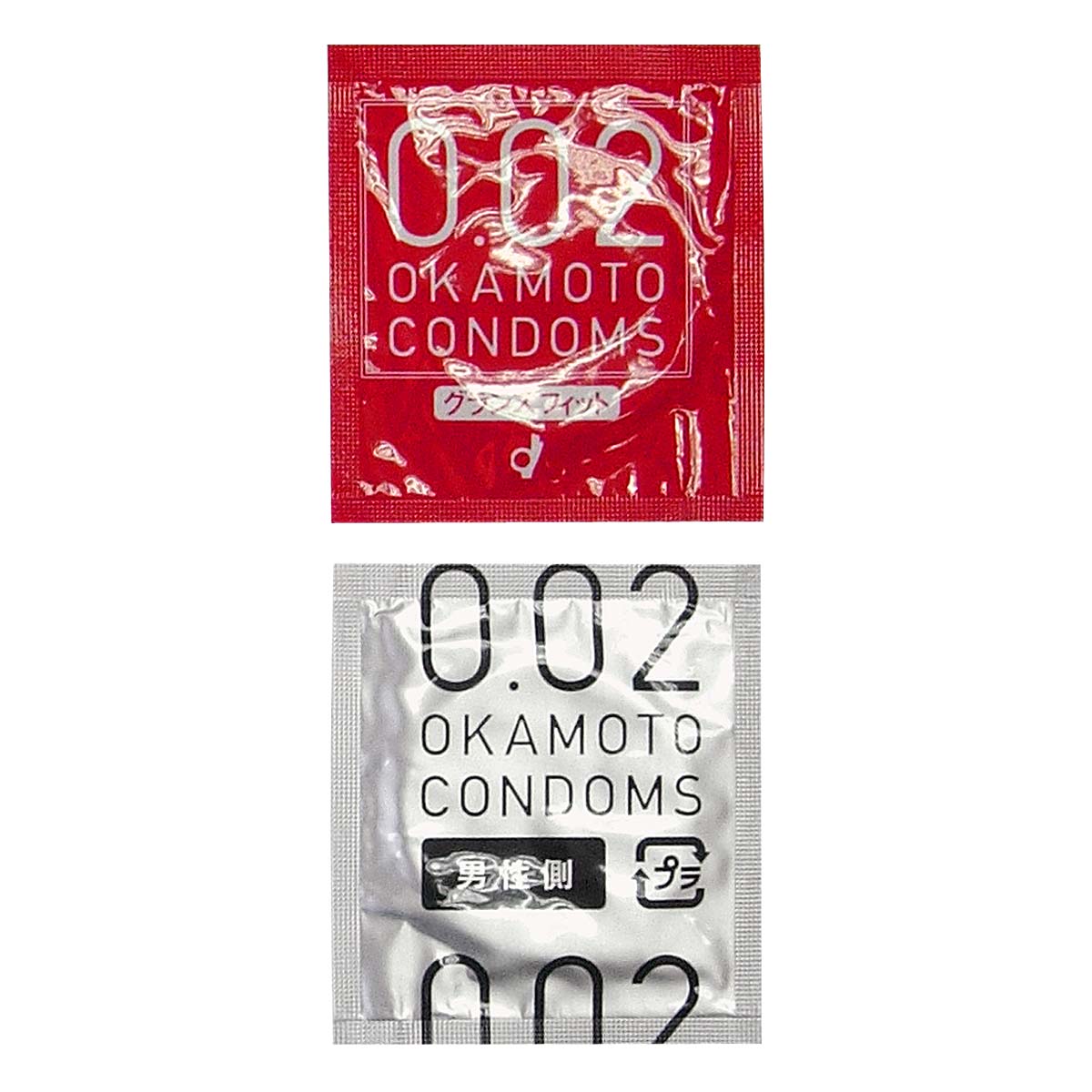 Okamoto Unified Thinness 0.02 Glans Fit (Japan Edition) 58/56mm 2 pieces PU Condom-thumb_2