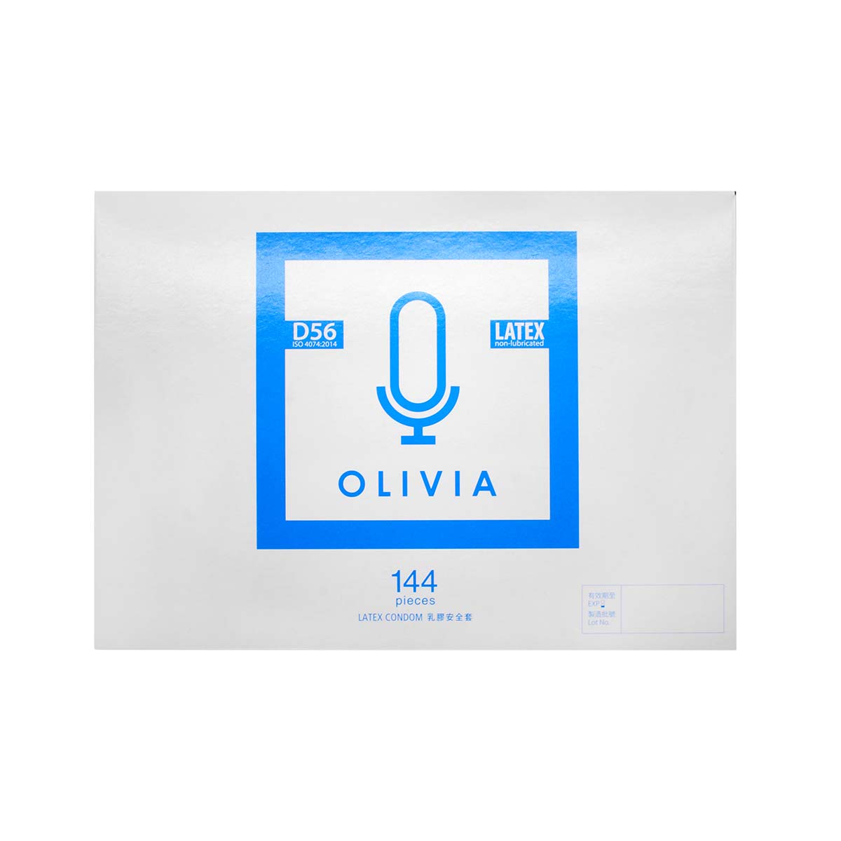 Olivia D56 non-lubricated 56mm 144 pieces bulk pack Latex Condom-p_2