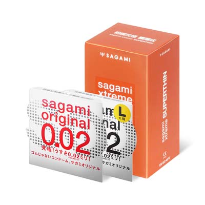 Sagami Xtreme Superthin (2nd generation) 36's Pack + 0.02 2S TRIAL PACK Latex Condom-thumb