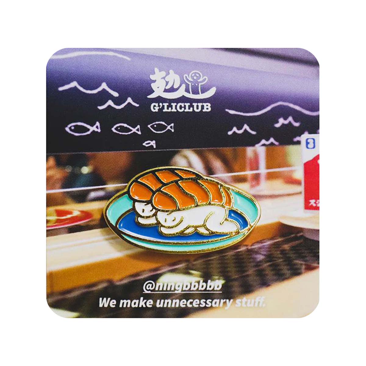 PinPin Like You Badge – Salmon Sushi-thumb_1