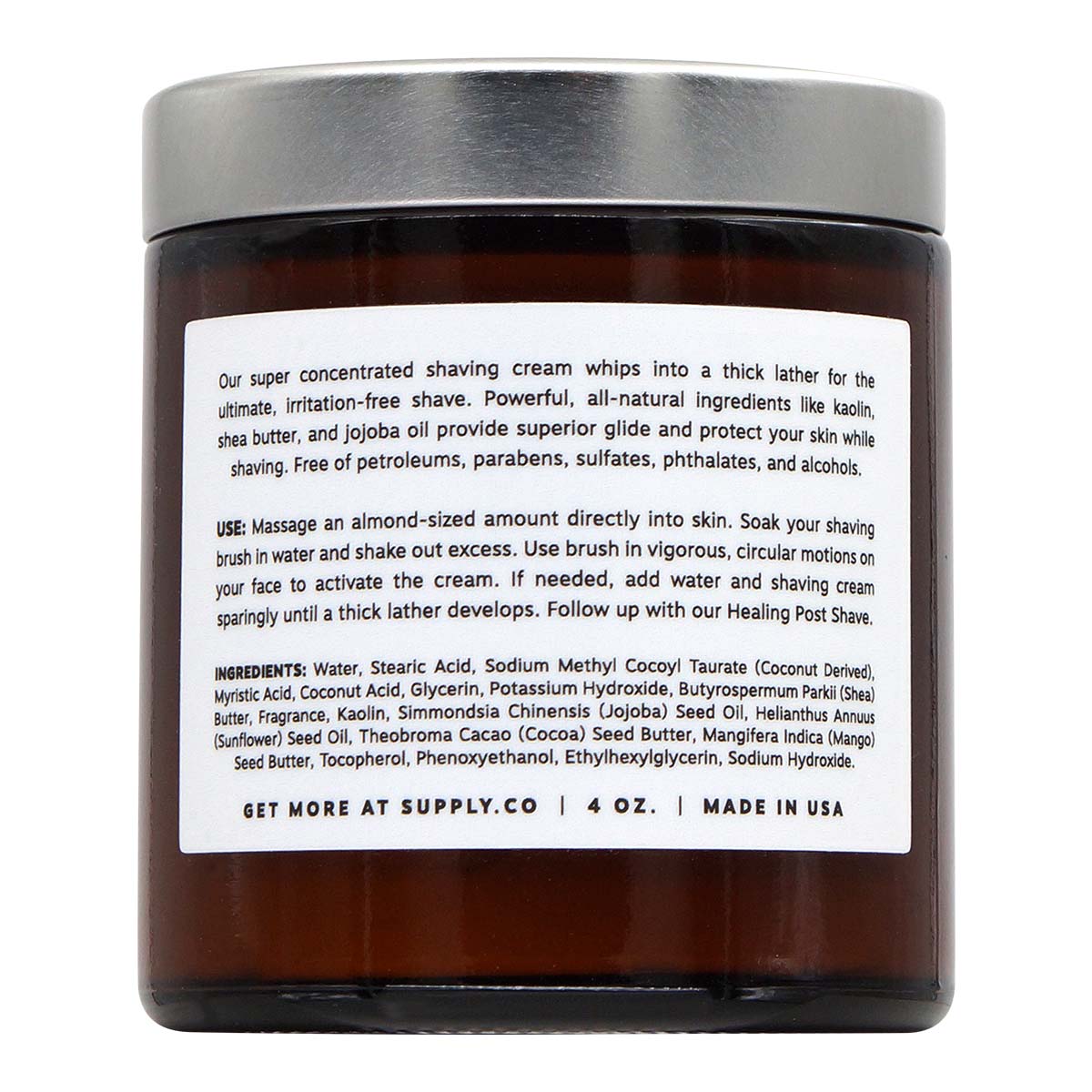 SUPPLY Ultra Lather Shaving Cream COASTAL 4 oz Sampson Store