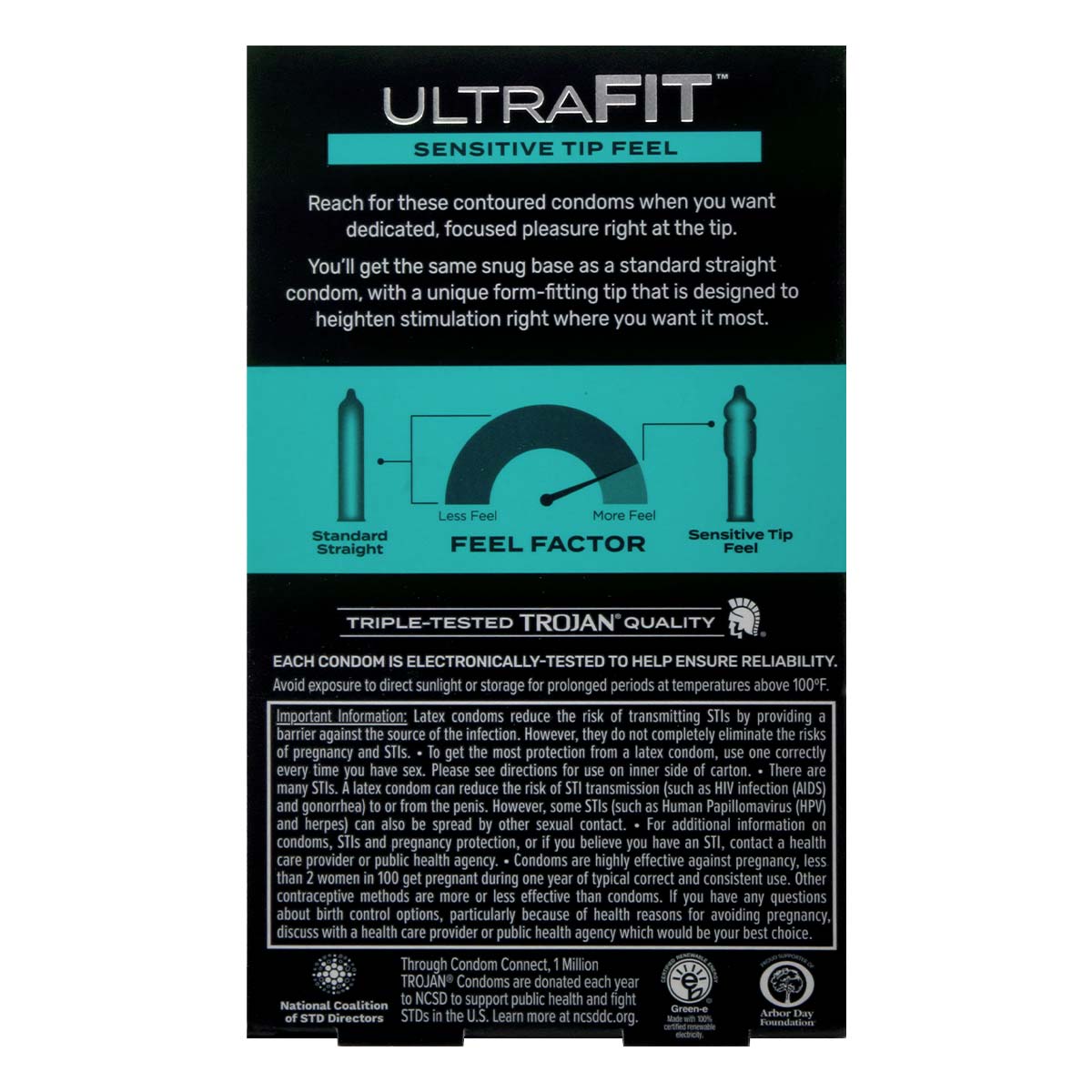 Trojan Ultra Fit Sensitive Tip Feel 10's Pack Latex Condom-p_3