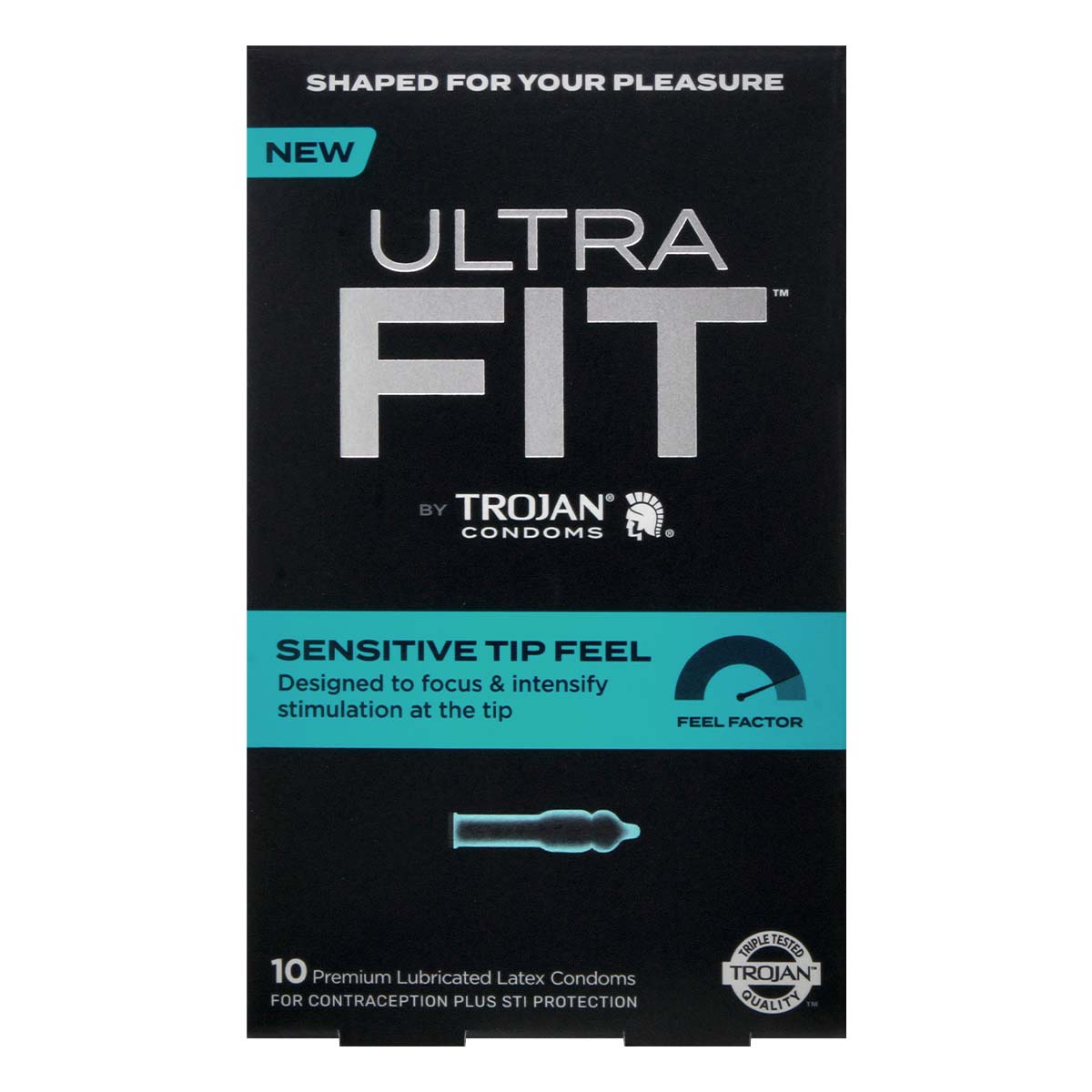 Trojan 战神 Ultra Fit Sensitive Tip Feel 10 片装 乳胶安全套-p_2