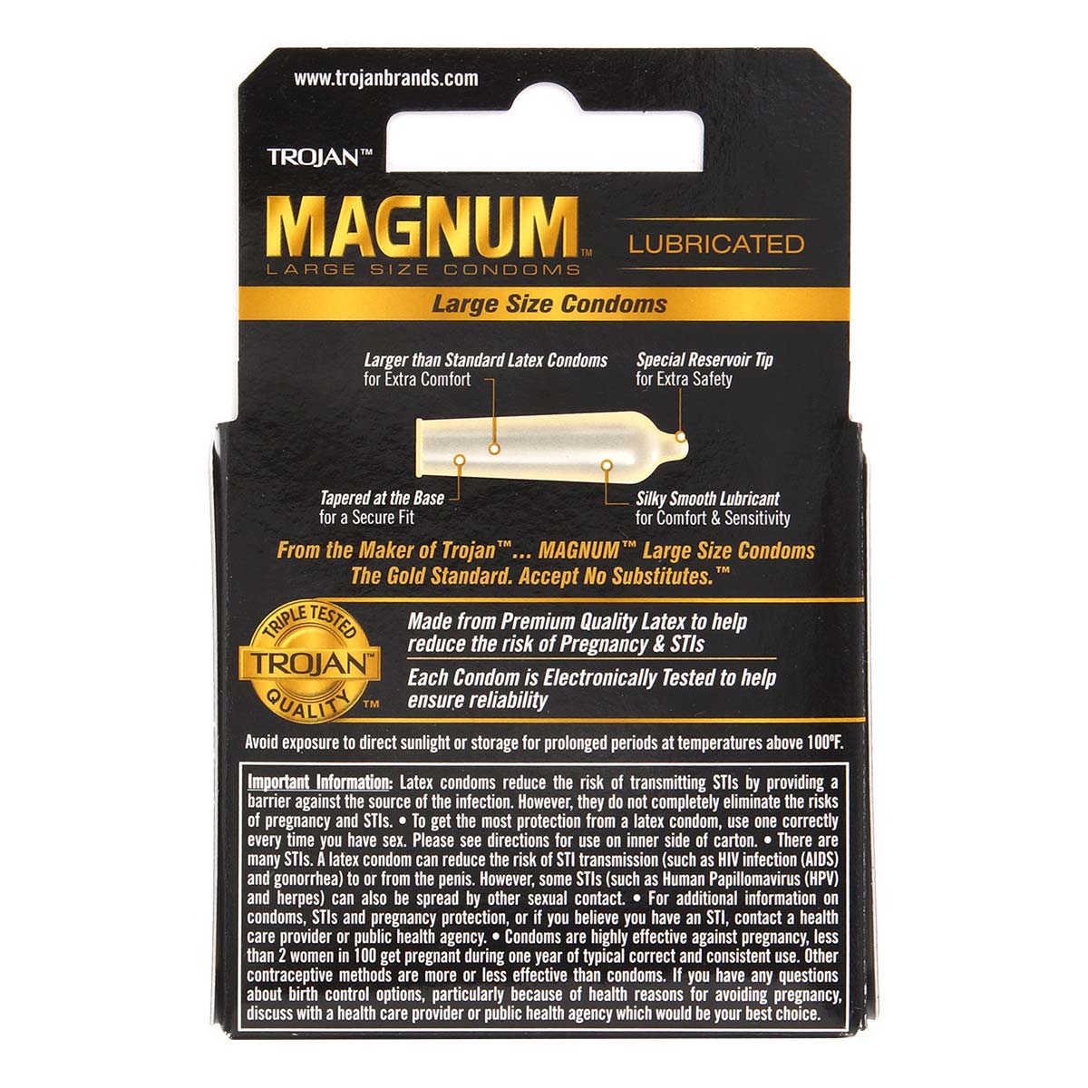 Trojan Magnum 62/55mm 3's Pack Latex Condom-p_3