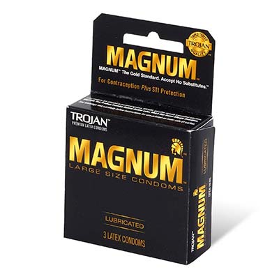 Trojan Magnum 62/55mm 3's Pack Latex Condom-thumb