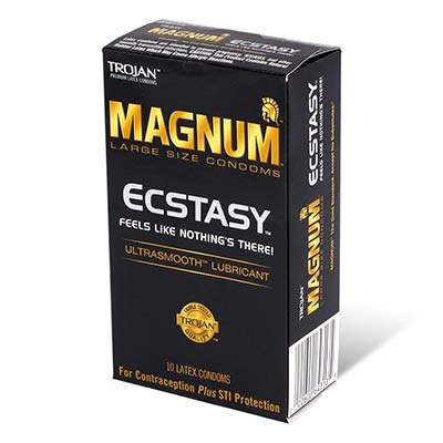 Trojan Magnum Ecstasy 72/55mm 10's Pack Latex Condom-thumb
