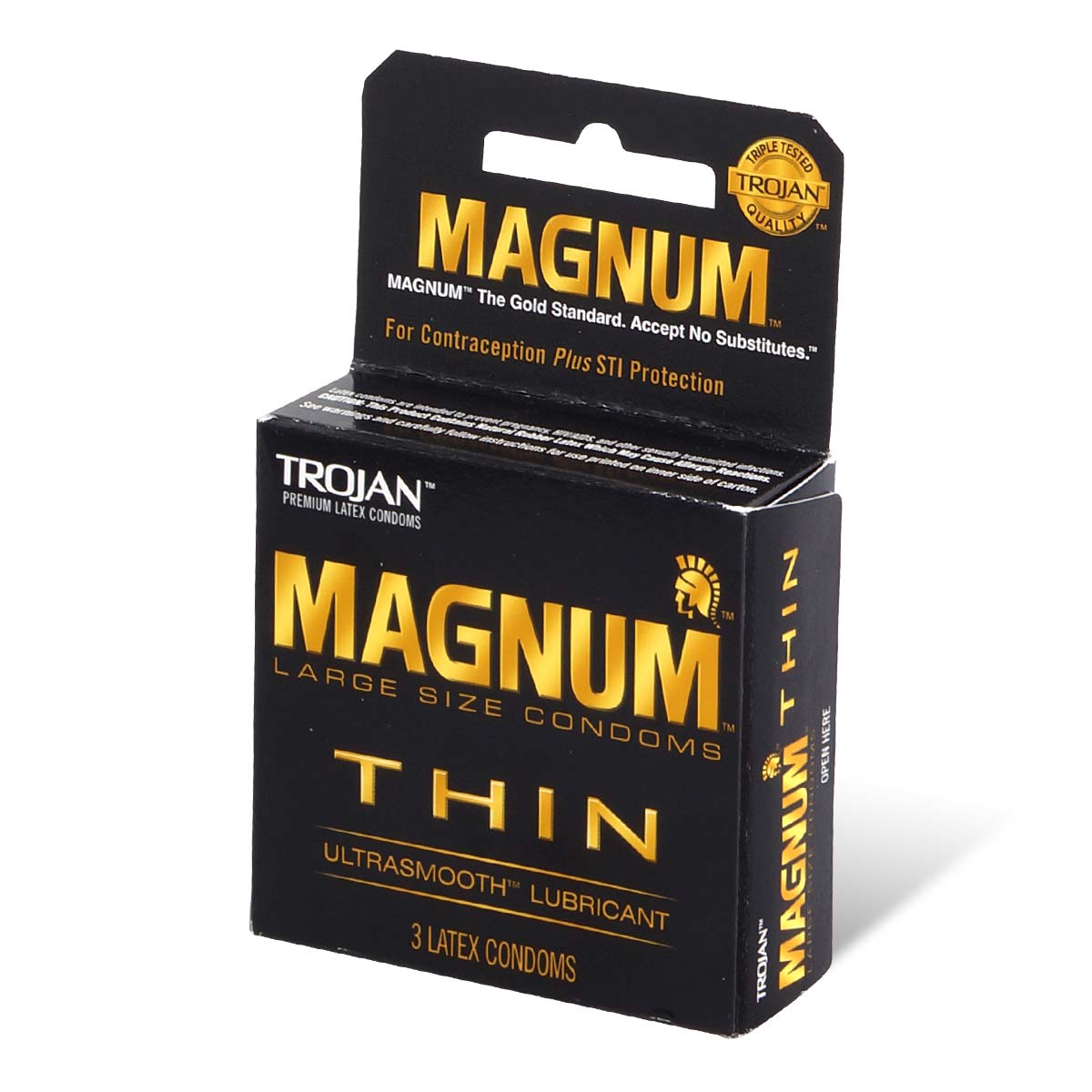Trojan Magnum Thin 62/55mm 3's Pack Latex Condom-p_1