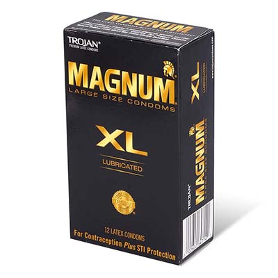 Trojan Magnum XL Extra Large 63/58mm 12's Pack Latex Condom-thumb