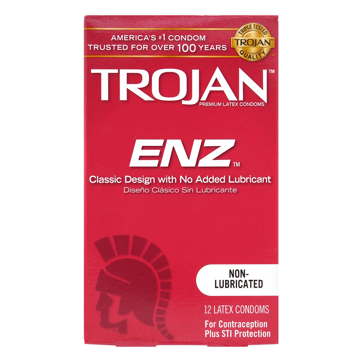 Trojan Non-Lubricated 12's Pack Latex Condom.