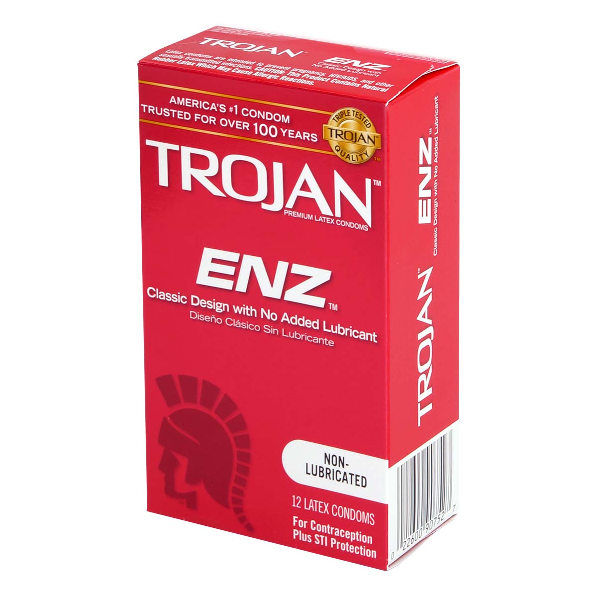 Trojan Non-Lubricated 12's Pack Latex Condom-p_1