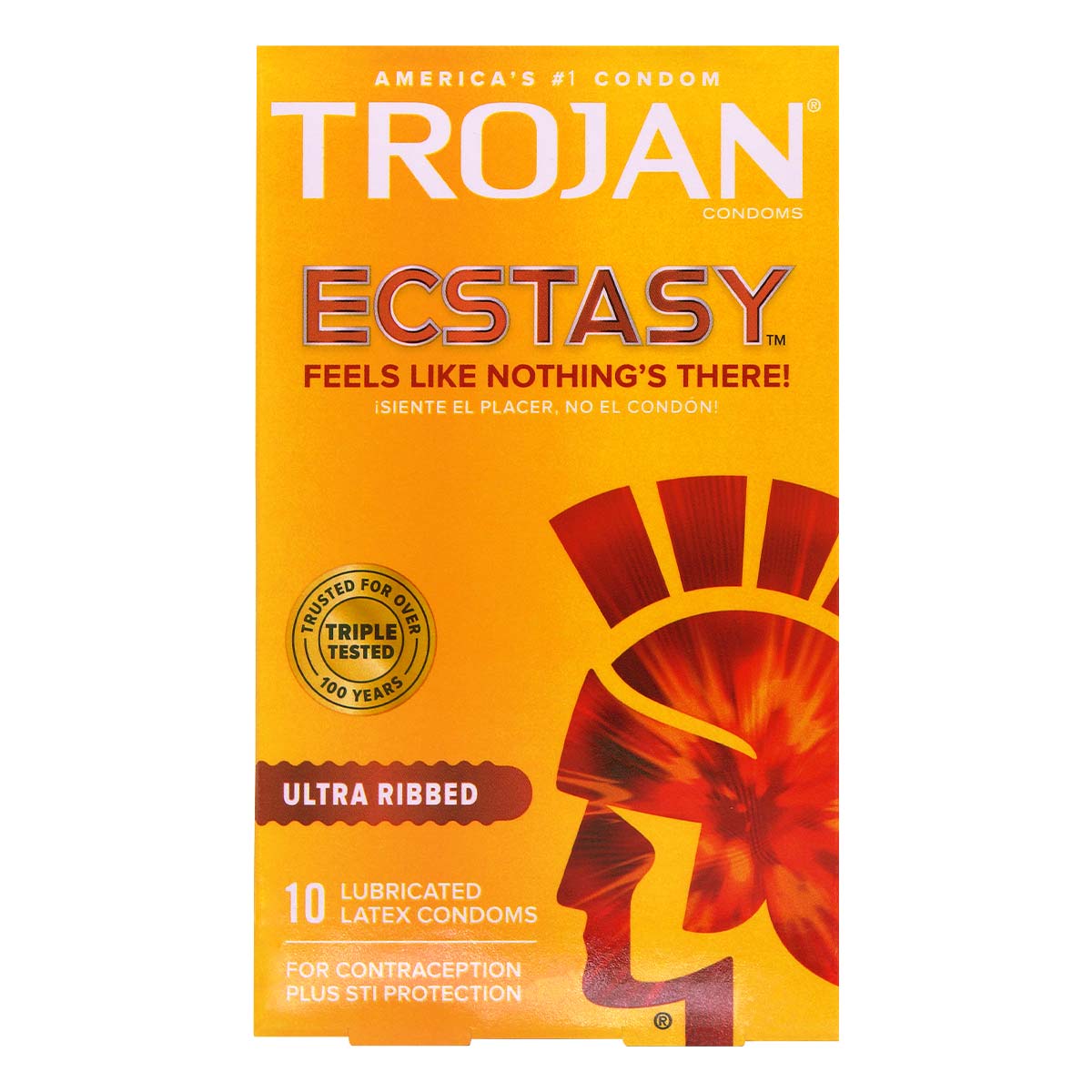 Trojan Ultra Ribbed Ecstasy 72/53mm 10's Pack ラテックスコンドーム-p_2