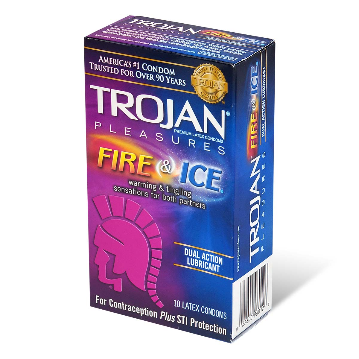 Trojan Fire & Ice Lubricated 10's Pack Latex Condom-p_1
