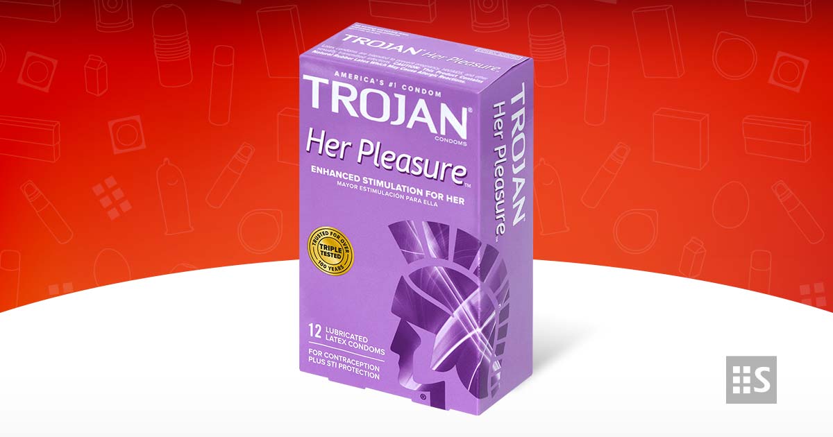 Trojan Her Pleasure 12's Pack Latex Condom - Sampson Store