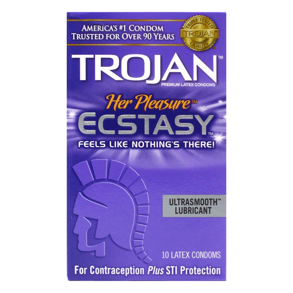 Trojan Her Pleasure Ecstasy 72/52mm 10's Pack Latex Condom-p_2