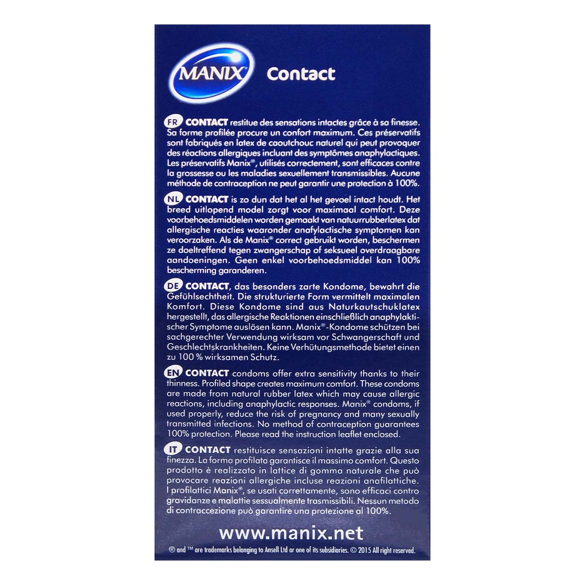 Manix Contact Sensitive 12's Pack Latex Condom-p_3