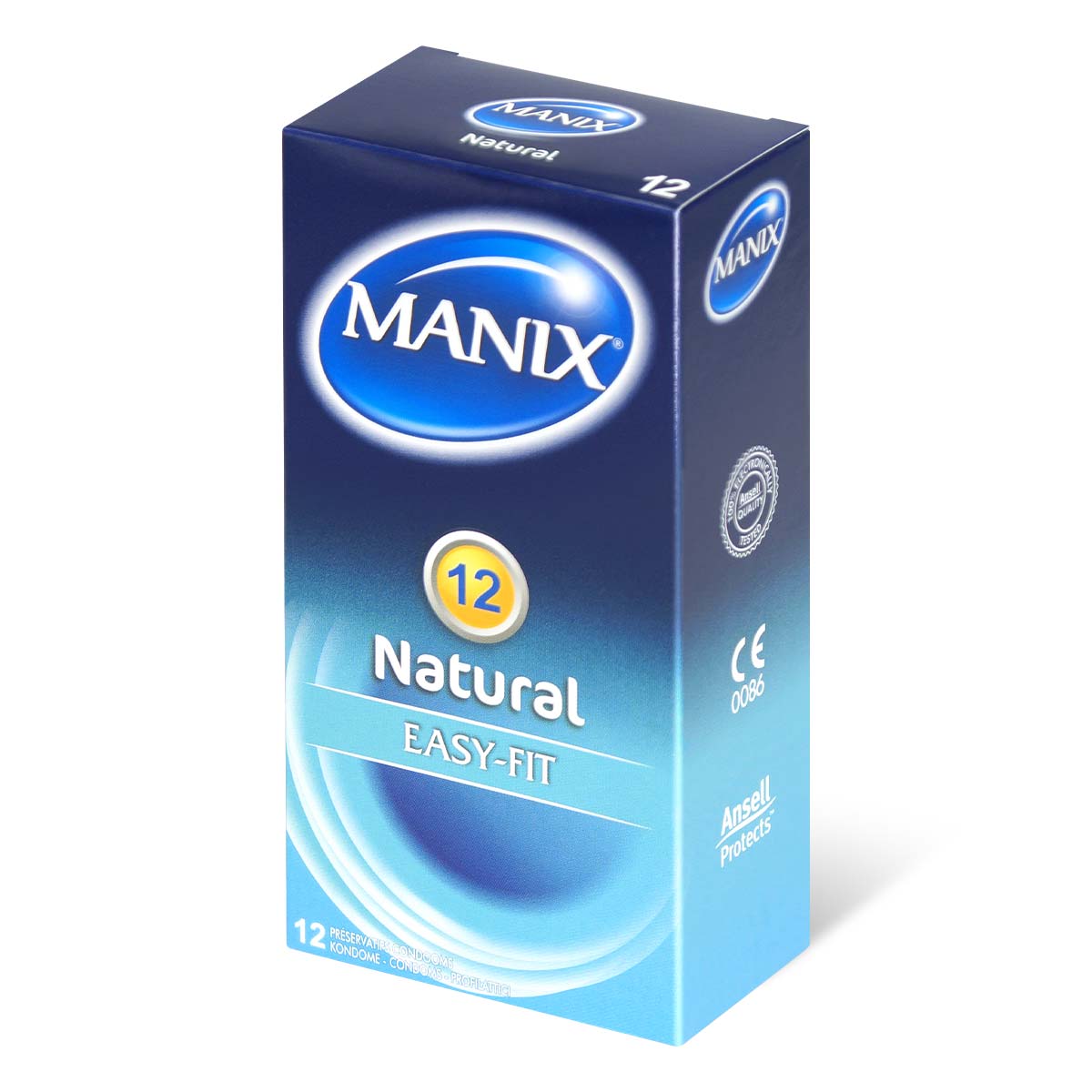 Manix 自然裝着 12 片裝 乳膠安全套-p_1