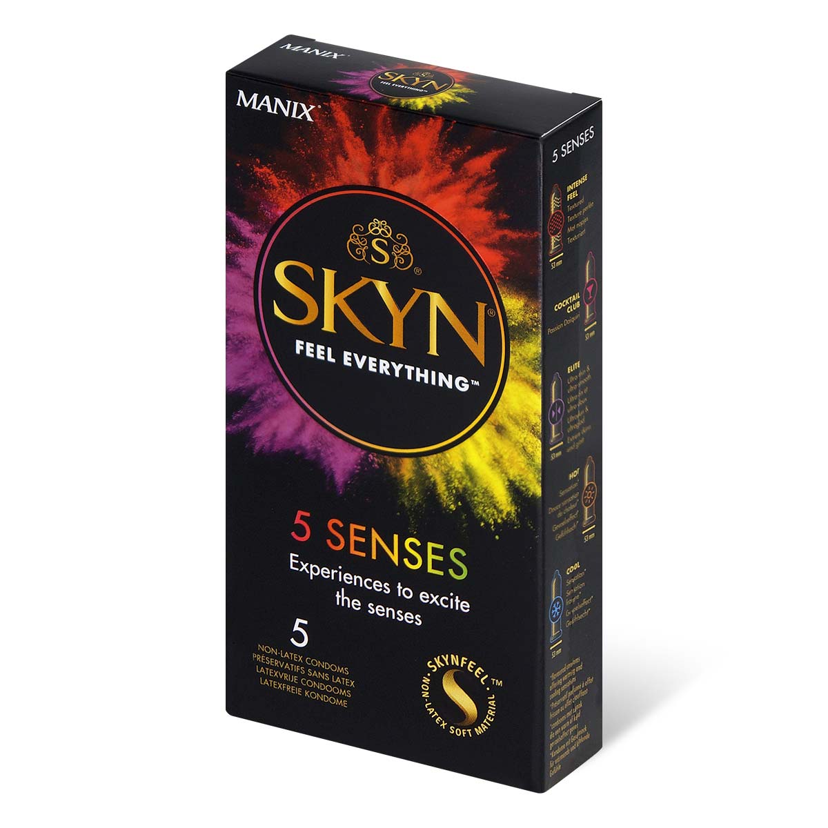 Manix x SKYN 5 Senses 5's Pack PI Condom-p_1