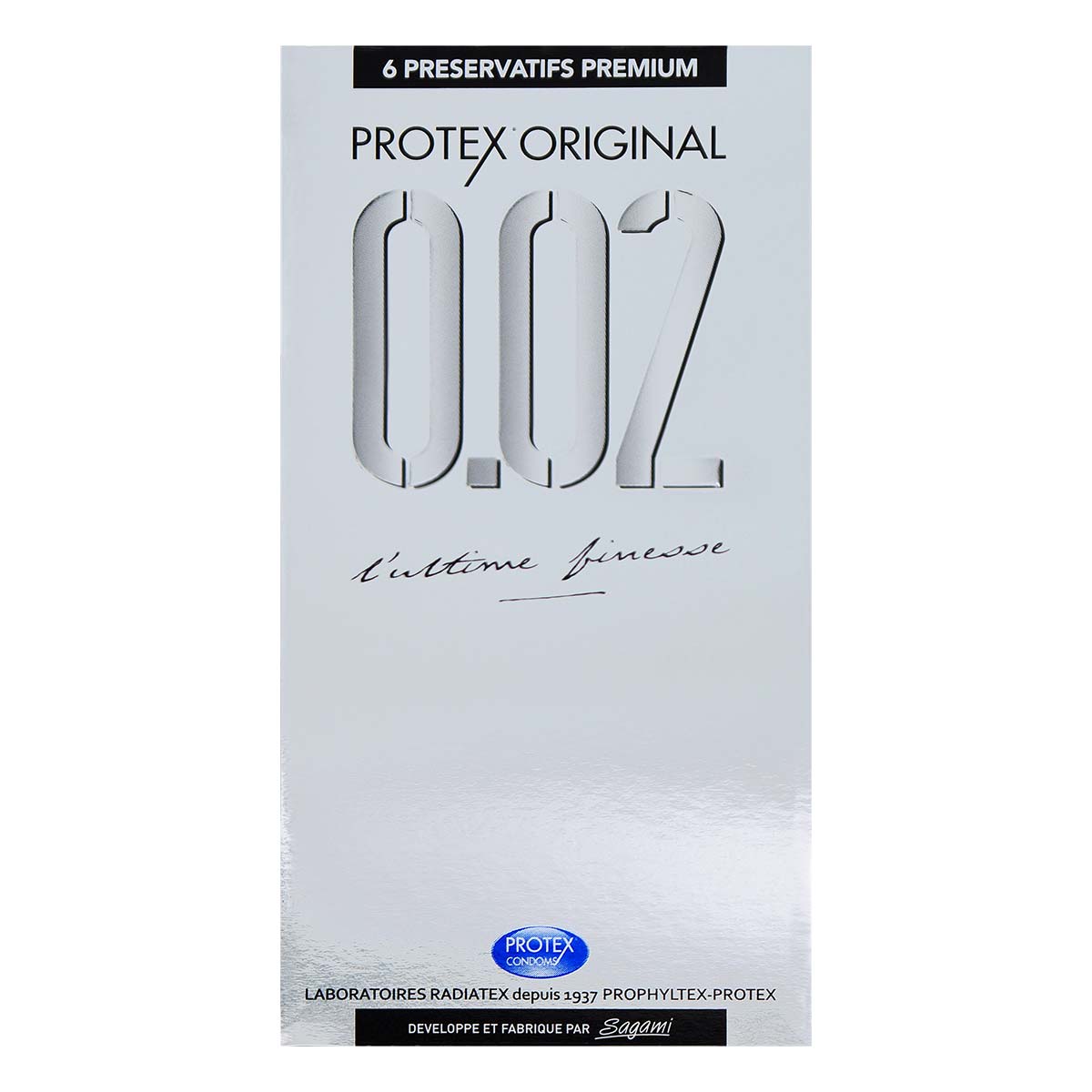 プロテックス (Protex) オリジナル 0.02 58mm ユルティム フィネス ポリイソプレン製コンドーム 6 個入-p_2