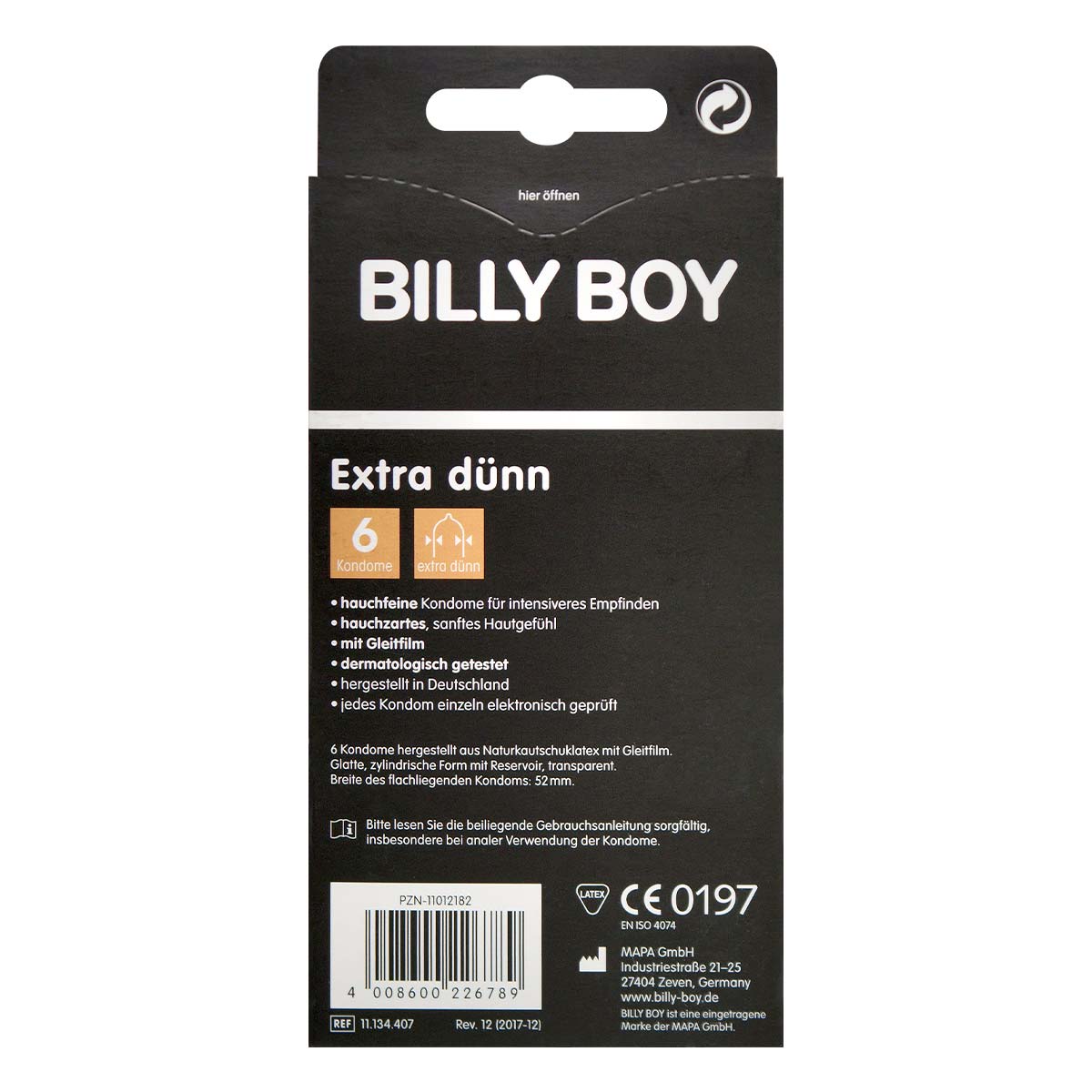 ビリー・ボーイ (Billy Boy) エキストラ シン ラテックスコンドーム 6個入-p_3