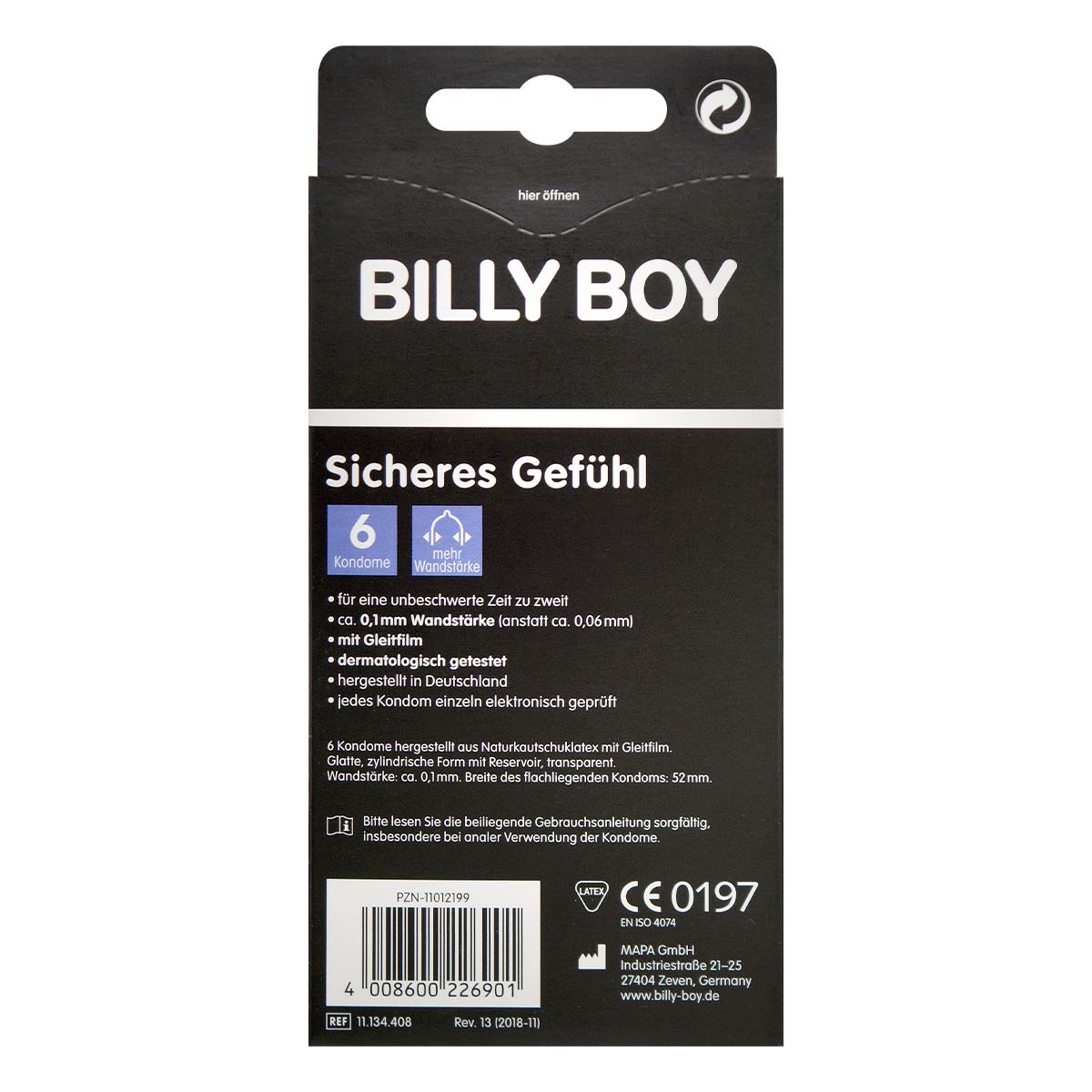 ビリー・ボーイ (Billy Boy) フィール セイブ ラテックスコンドーム 6個入-p_3