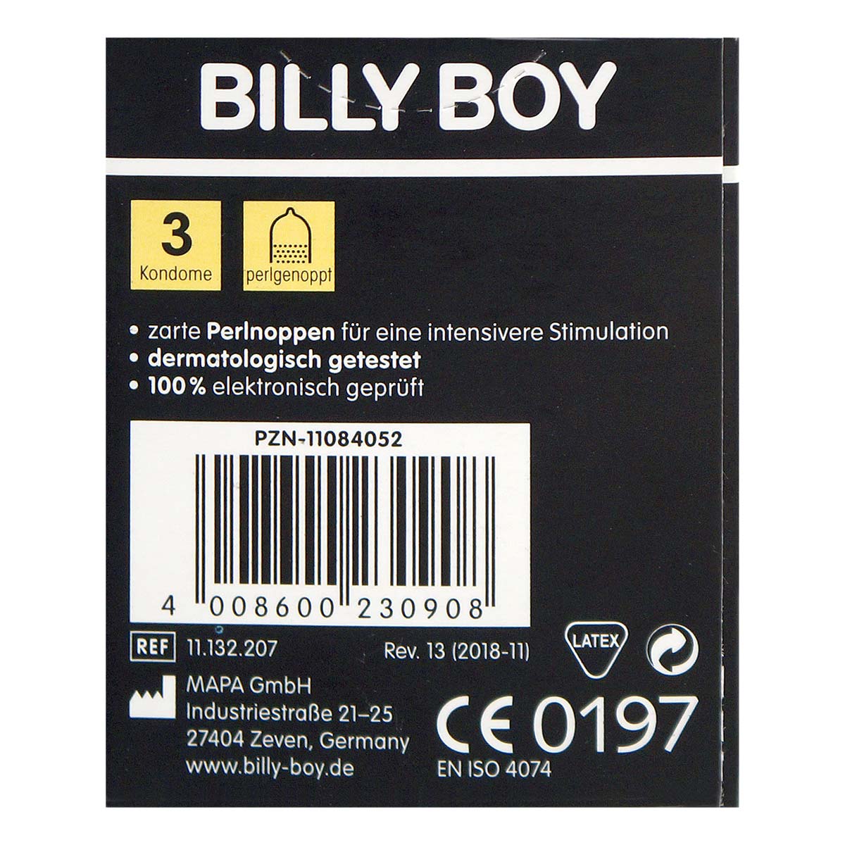 BILLY BOY 凸點 3 片裝乳膠安全套-p_3