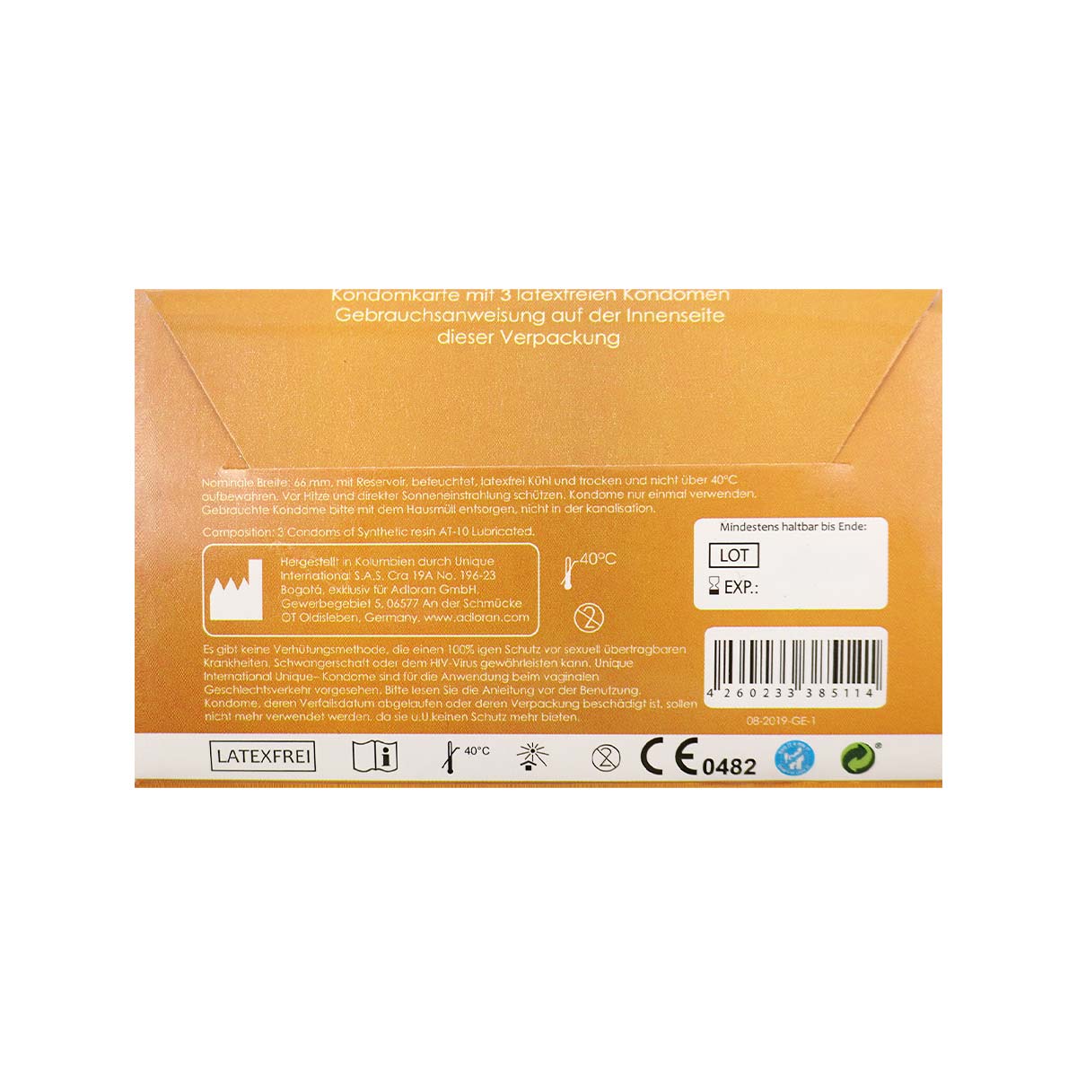Kamyra Non-Latex Unique C.2 Free XXL 66mm 3's Pack Synthetic Condom-p_3