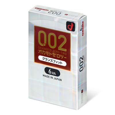 Okamoto Unified Thinness 0.02 Glans Fit (Japan Edition) 58/56mm 6's Pack PU Condom-thumb