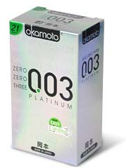 Okamoto 0.03 Platinum 21's Pack Latex Condom-thumb