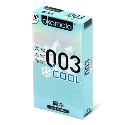 Okamoto 0.03 Cool 10's Pack Latex Condom (Parallel Import)-thumb