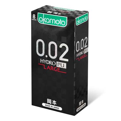 Okamoto 0.02 Hydro Polyurethane Large 8's Pack PU Condom-thumb