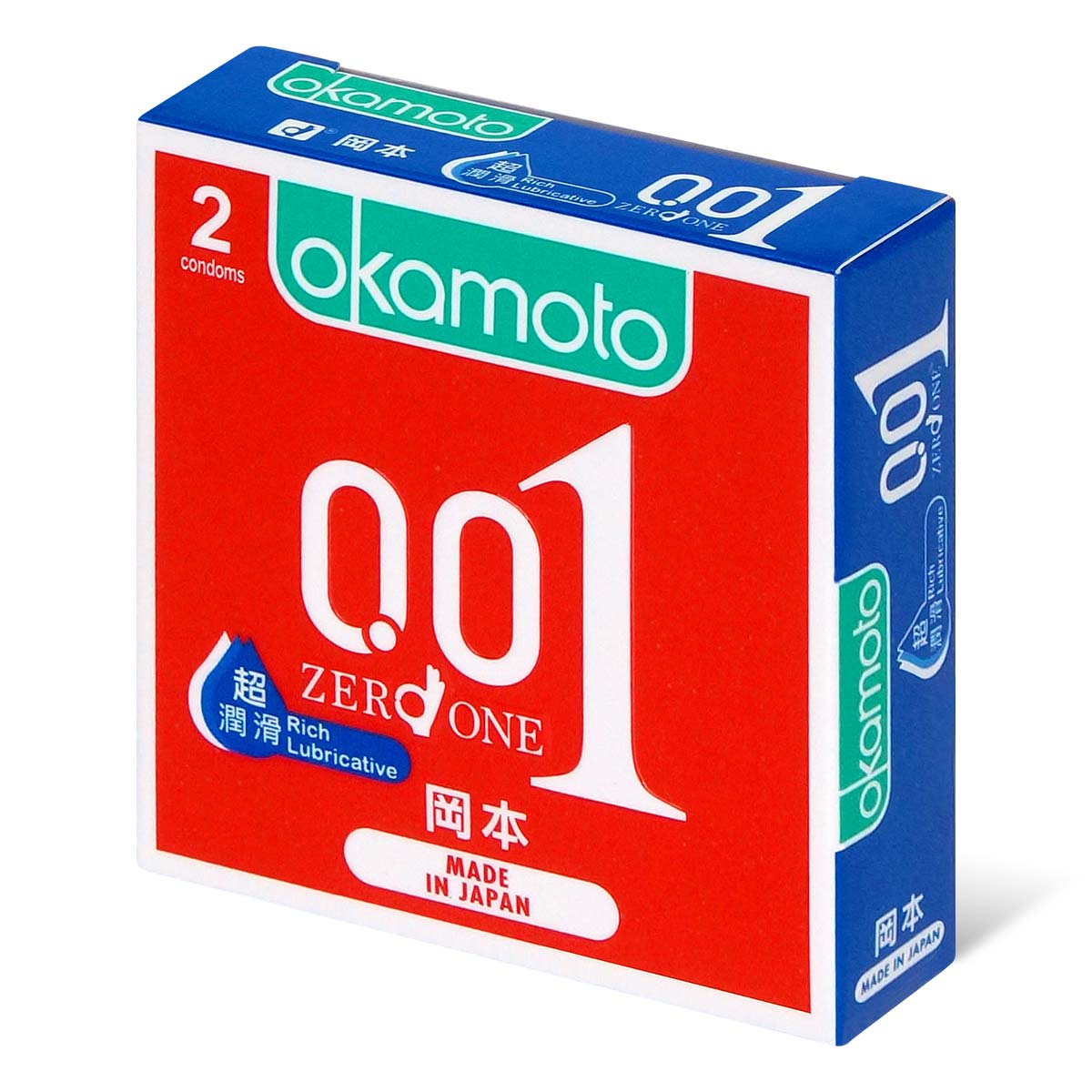 Okamoto 0.01 Rich Lubricative 2's Pack PU Condom-thumb_1