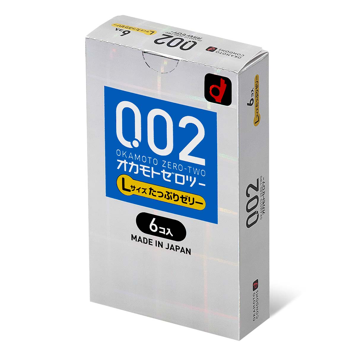 Okamoto 0.02 L-size Plenty of Jelly 6's Pack PU Condom-p_1