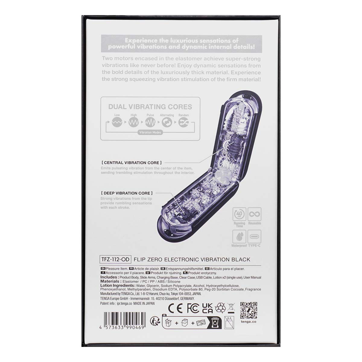 TENGA FLIP 0 (ZERO) ELECTRONIC VIBRATION BLACK (TYPE-C) -p_3