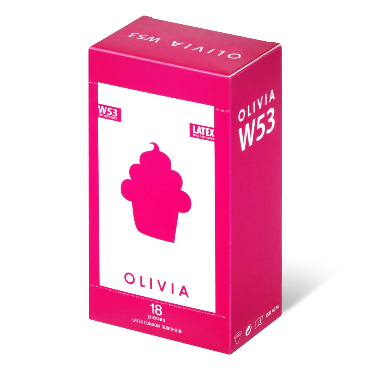 奧莉維亞 W53 系列最多潤滑劑型 18 片裝 乳膠安全套-p_1
