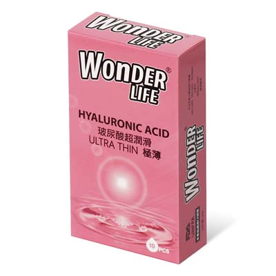 Wonder Life Hyaluronic Acid Ultra Thin 10's Pack Latex Condom-thumb