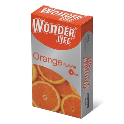 Wonder Life オレンジの香り付き 12 個入 ラテックスコンドーム-thumb