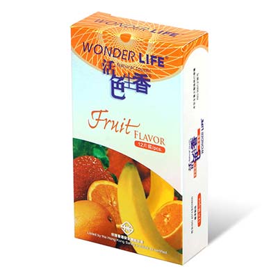 Wonder Life Fruit Flavor 12's Pack Latex Condom-thumb