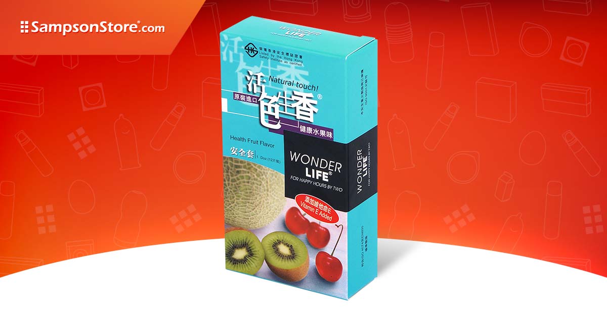 Wonder Life Health Fruit Flavor 12's Pack Latex Condom Sampson Store