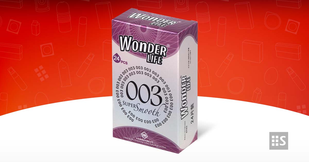 Wonder Life 003 Super Smooth Ultra Thin 24's Pack Latex Condom