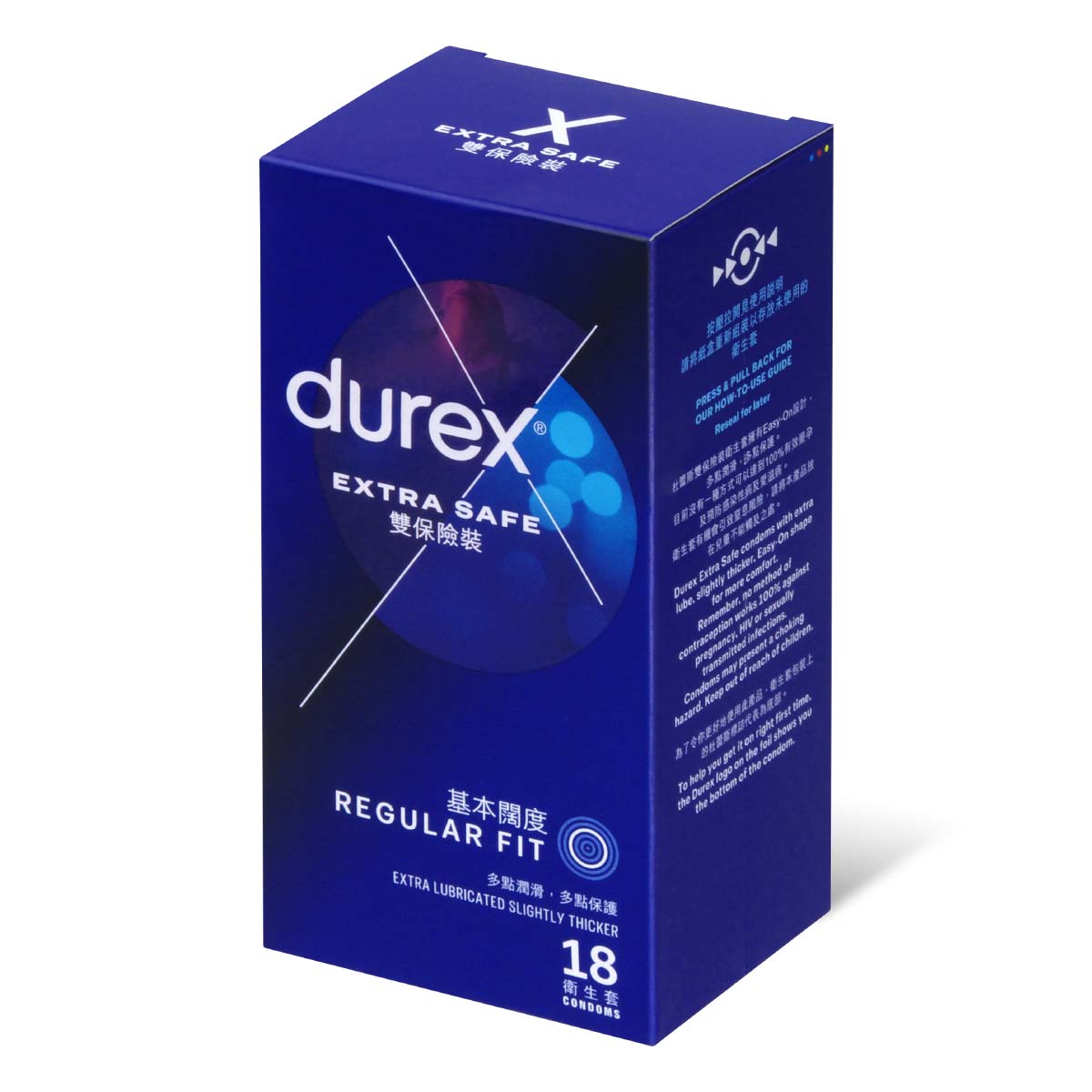Durex Extra Safe 18's Pack Latex Condom (New or old packaging will be sent randomly)-p_1
