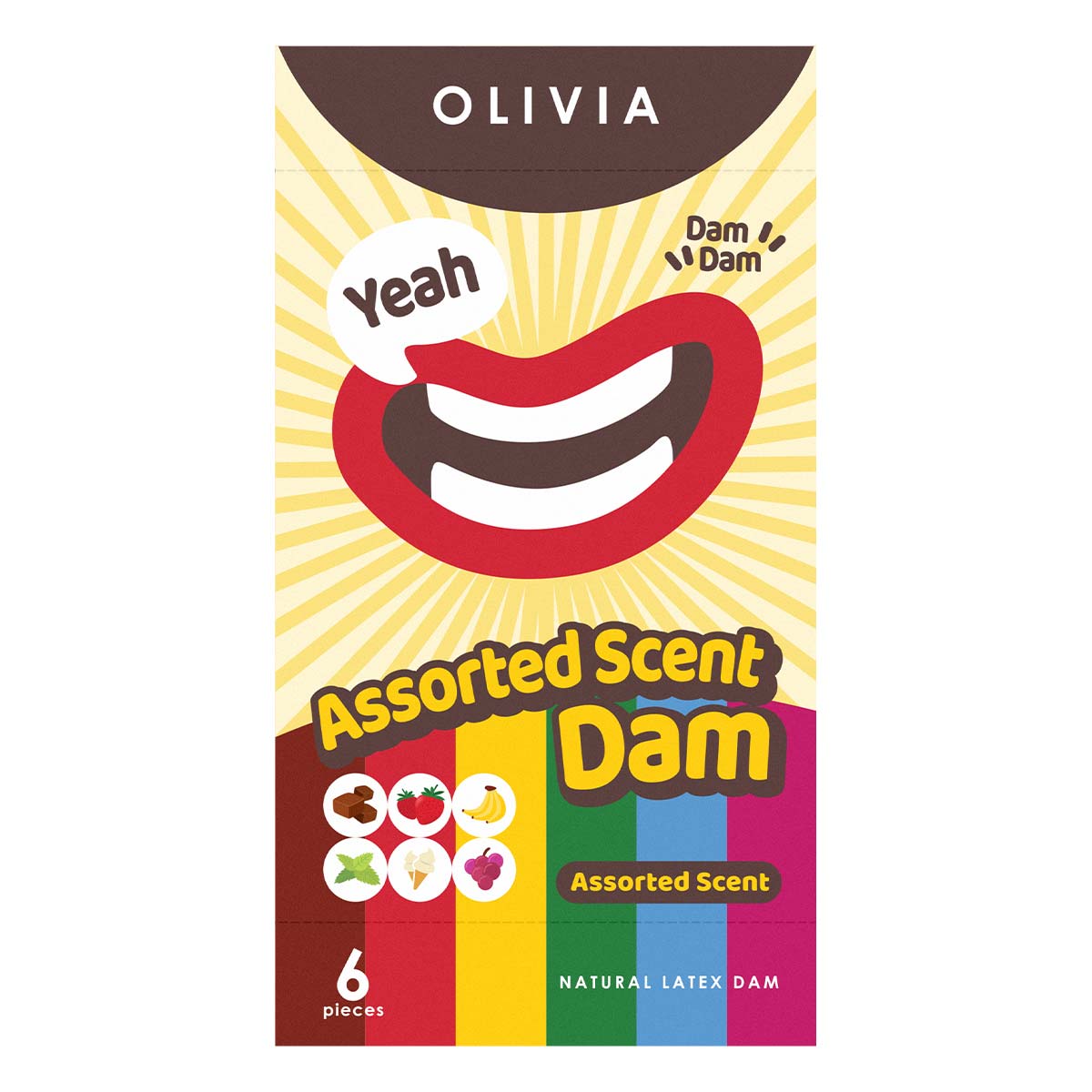 オリヴィア アソートセント ナチュラルラテックスダム 6枚入 (SG)-p_2
