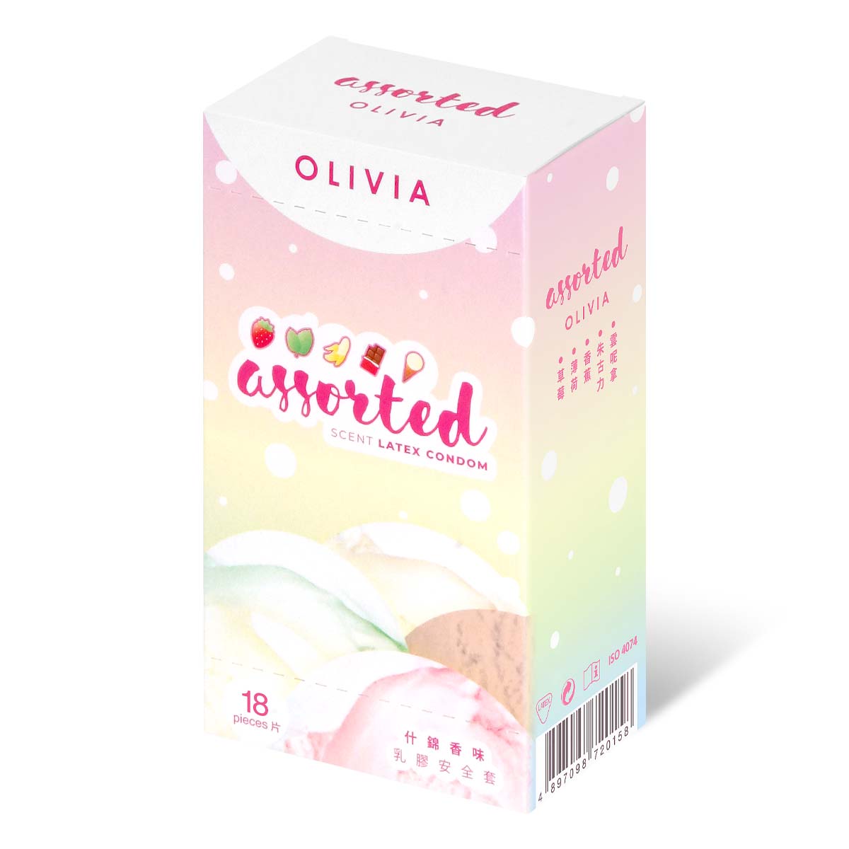 Olivia Assorted Scent Oral Condom 18's Pack Latex Condom-p_1