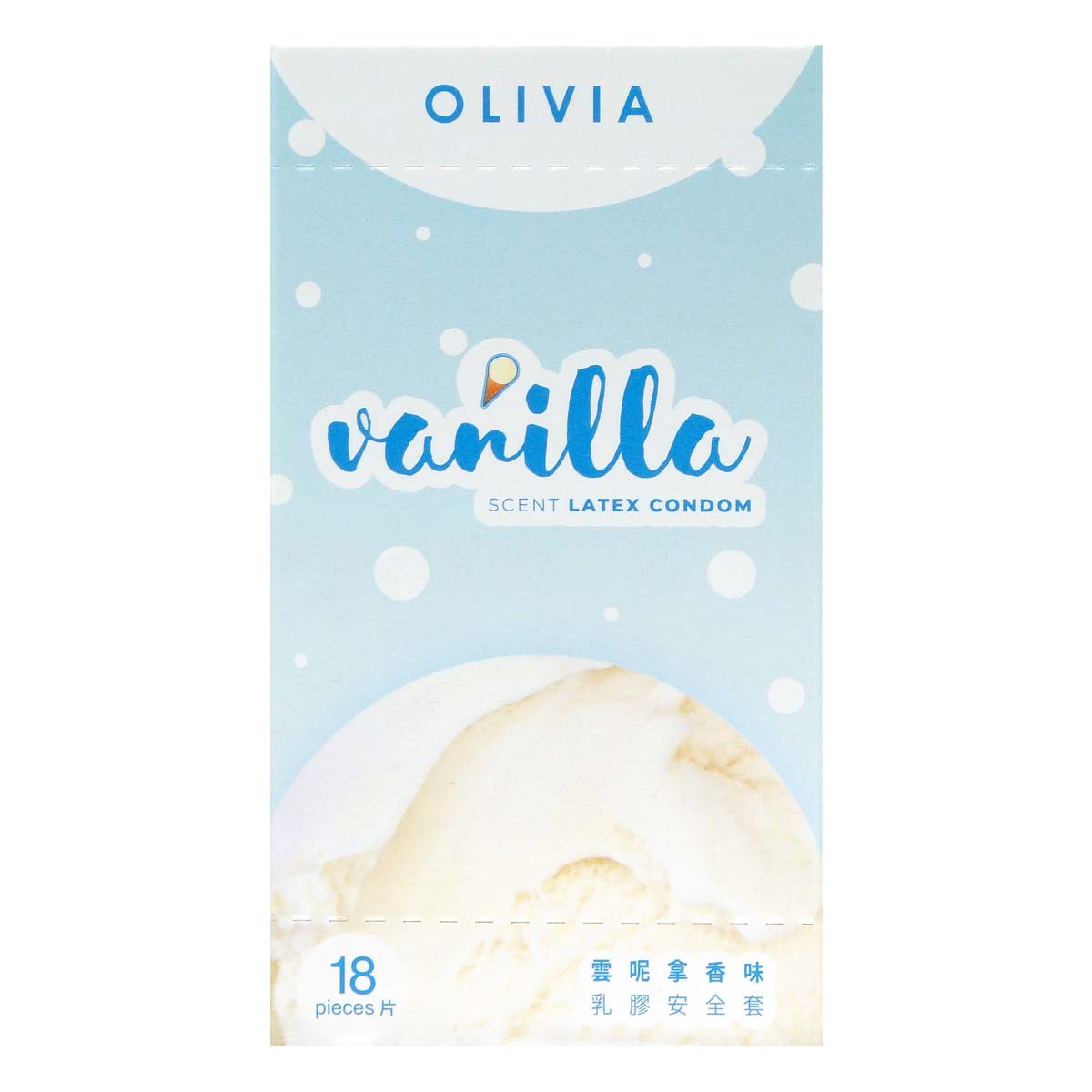 Olivia Vanilla Scent Oral Condom 18's Pack Latex Condom ()-p_2