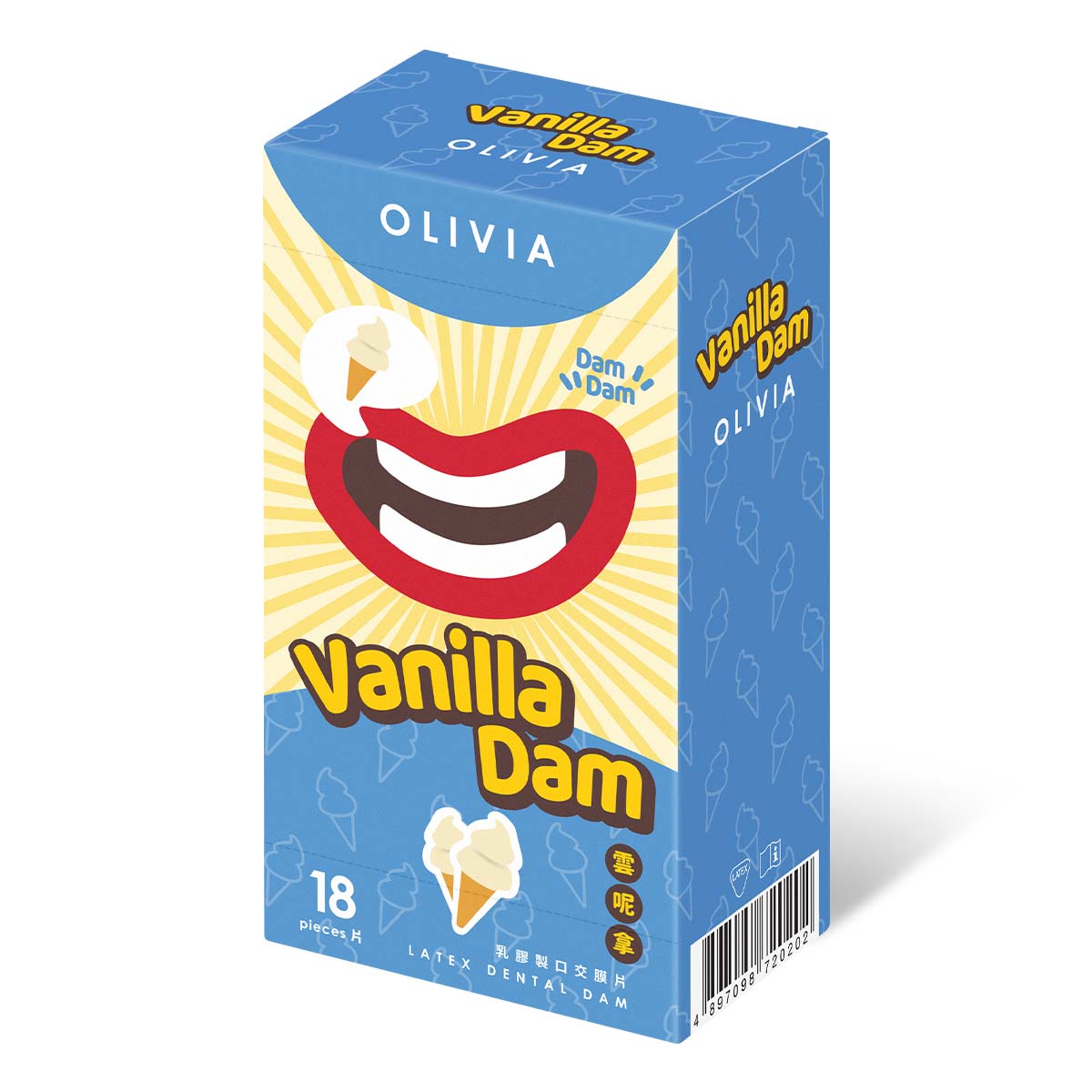 Olivia Vanilla Scent 18's Pack Natural Latex Dams-thumb_1