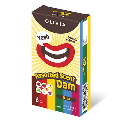 Olivia Assorted Scent 6's Pack Natural Latex Dam-thumb