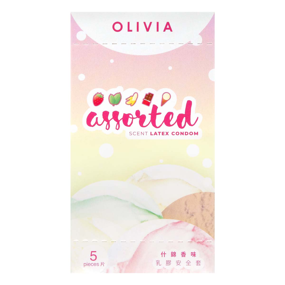 Olivia Assorted Scent Oral Condom 5's Pack Latex Condom ()-p_2